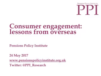 lessons from overseas  Pensions Policy Institute  24 May 2017  www.pensionspolicyinstitute.org.uk