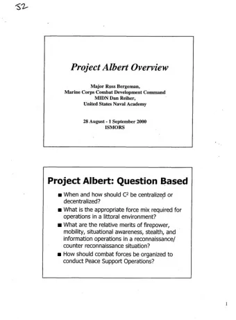 t zyxwvutsrqponmlkjihgfedcbaZYXWVUTSRQPONMLKJIHGFEDCBA Project Albert Overview