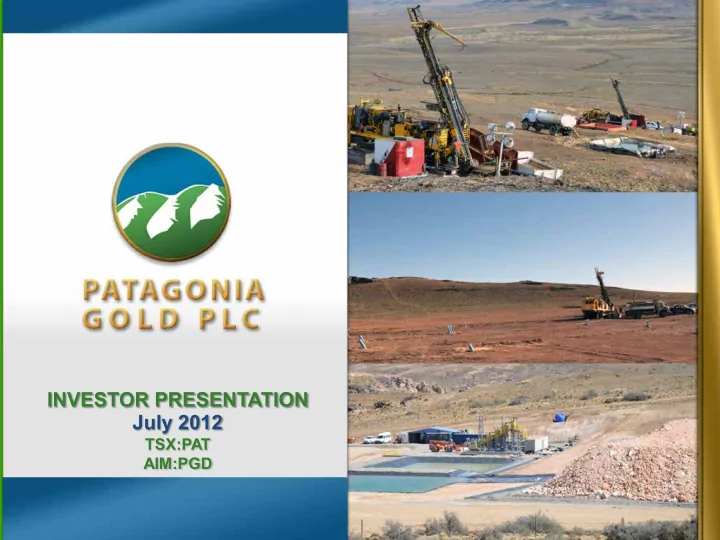 investor presentation july 2012