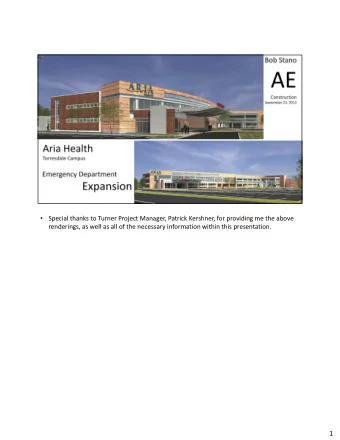 1 Primary Reasoning: Aria Health systems is the largest healthcare provider within the Northeast
