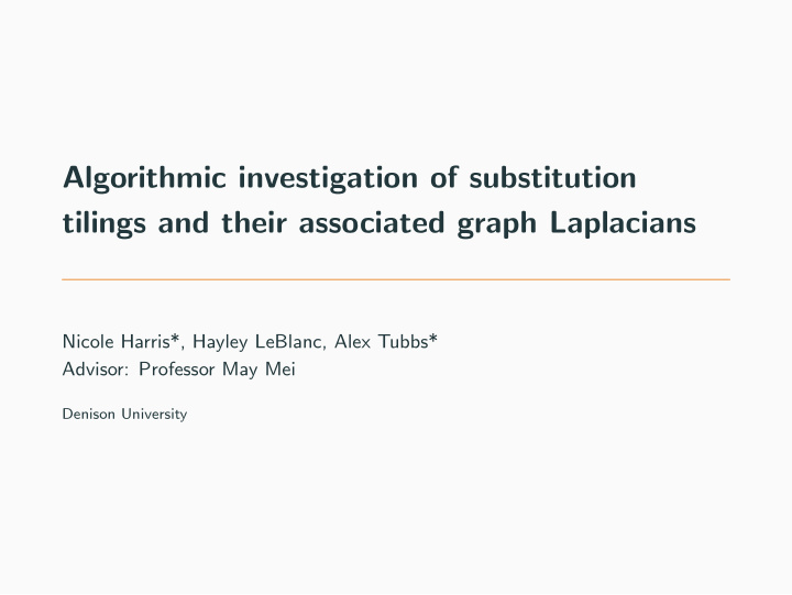 algorithmic investigation of substitution tilings and