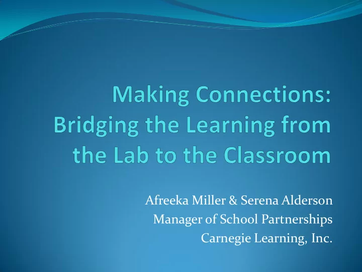 manager of school partnerships