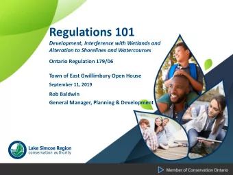 Regulations 101  Development, Interference with Wetlands and Alteration to Shorelines and