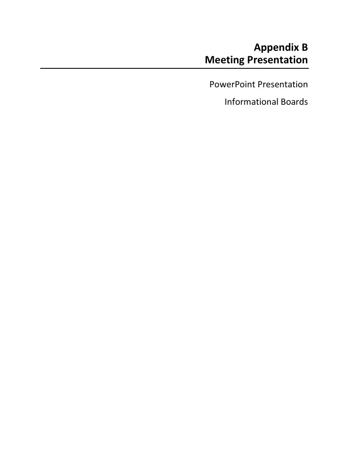 appendix b meeting presentation