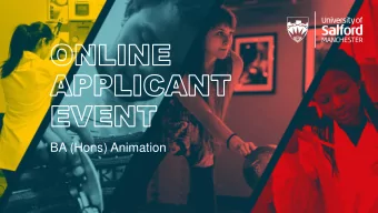 BA (Hons) Animation  BA (Hons)  Animation  DIAGNOSTIC PLAY 2D, 3D &amp; STOPMOTION in 1 st year