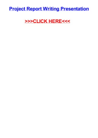 &gt;&gt;&gt;CLICK HERE&lt;&lt;&lt;  Project report writing presentation Whitehorse