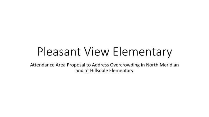 pleasant view elementary
