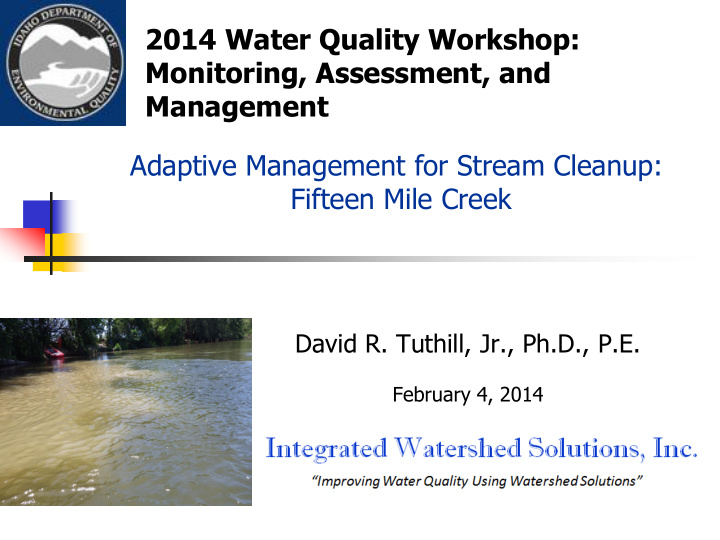 2014 water quality workshop