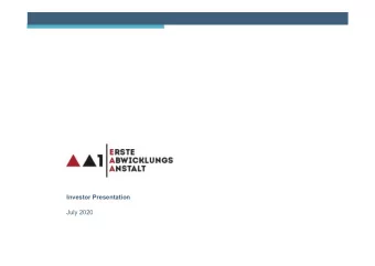 Investor Presentation  July 2020  EAA at a Glance  German Federal Wind-down Agency established