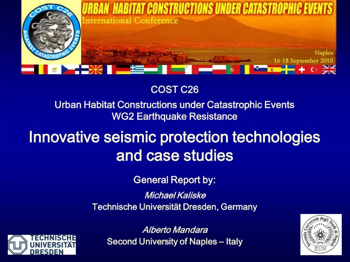 innovati tive e seismi mic protecti tion n technol ologi