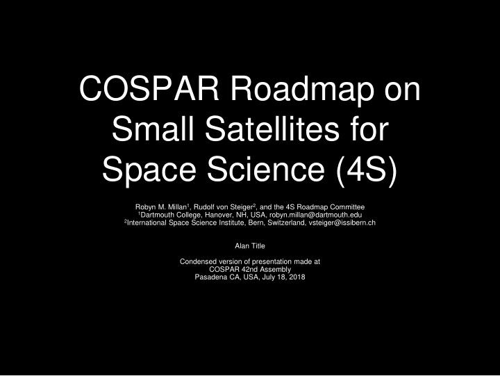 small satellites for