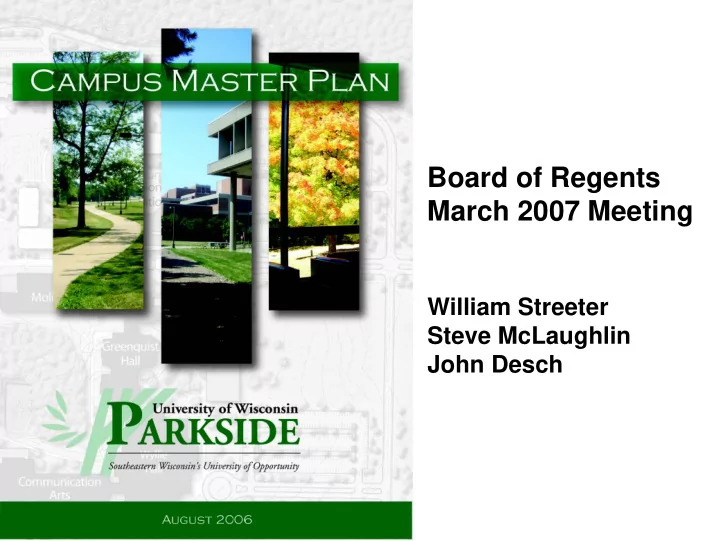 board of regents march 2007 meeting
