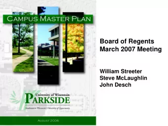 Board of Regents  March 2007 Meeting  William Streeter  Steve McLaughlin  John Desch  Southeastern