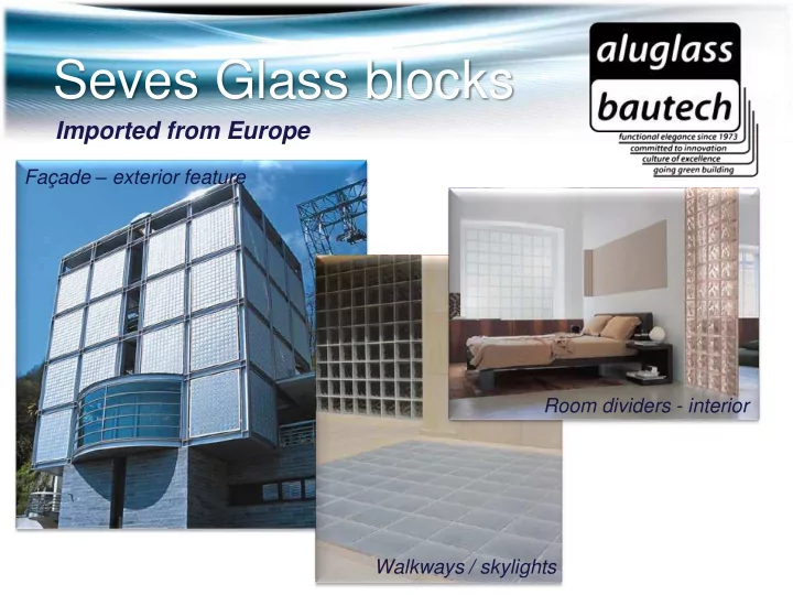 seves glass blocks