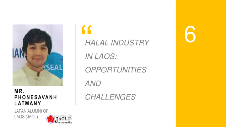 6 halal industry in laos opportunities and mr phonesavanh