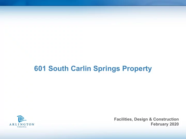 601 south carlin springs property