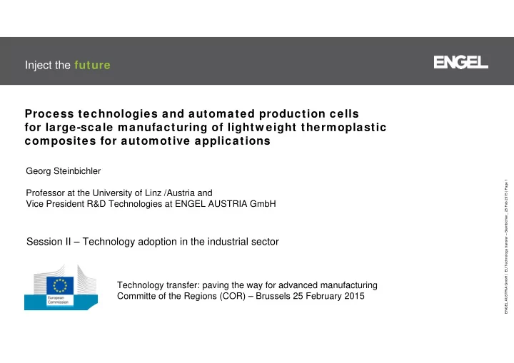 inject the future process technologies and automated
