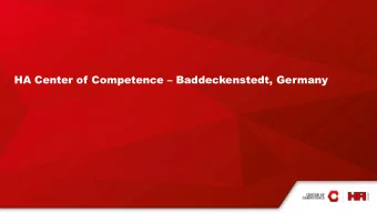 HA Center of Competence  Baddeckenstedt, Germany  Innovation  Essential in the foundry industry!