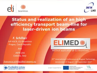 Status and realization of an high  efficiency transport beam-line for  laser-driven ion beams  F.