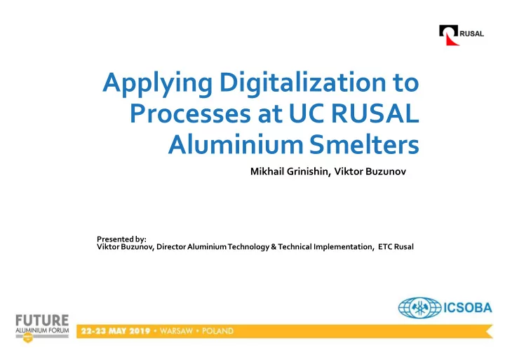 processes at uc rusal