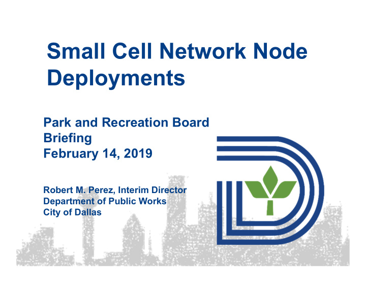 small cell network node deployments