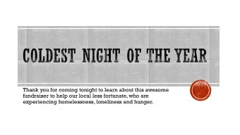 Thank you for coming tonight to learn about this awesome  fundraiser to help our local less