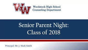 Class of 2018  Principal: Mr. J. Mark Smith    Meet your Counselors    Tutoring