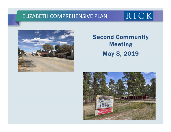 elizabeth comprehensive plan second community second