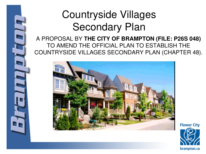 countryside villages secondary plan