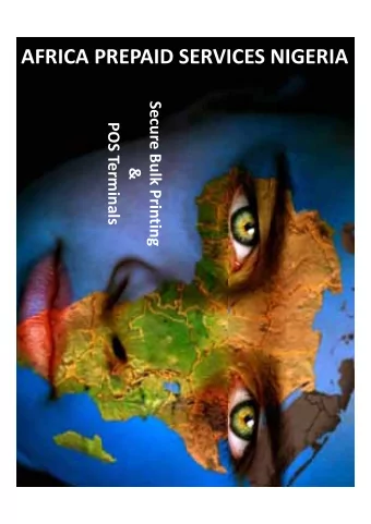 AFRI  AFRI ICA P ICA P  PREPA  PREPA AID S AID S  SERVI  SERVI ICES ICES  NIGE  NIGE  ERIA  ERIA