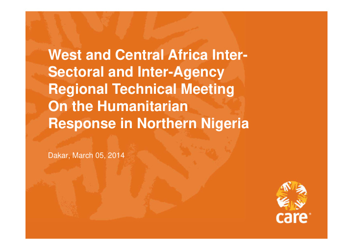 west and central africa inter sectoral and inter agency