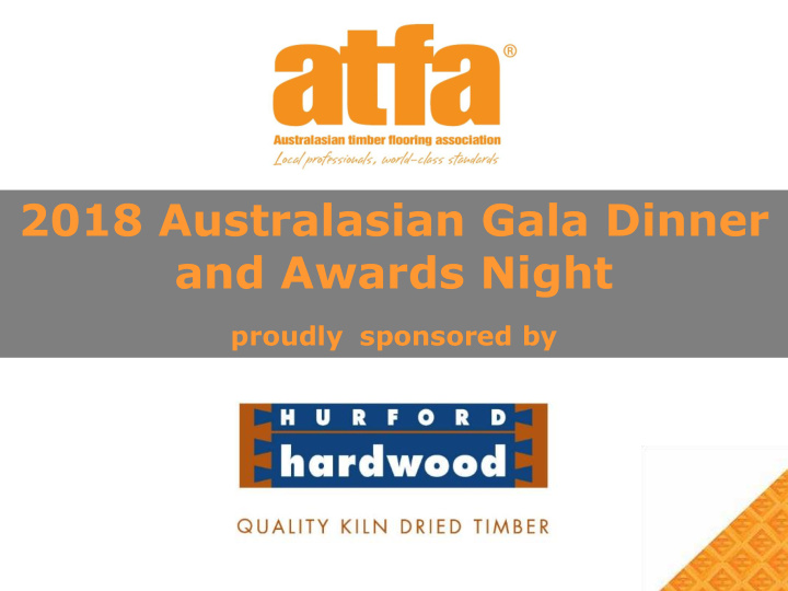 2018 australasian gala dinner and awards night