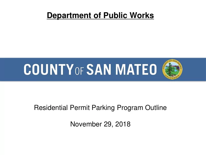 department of public works