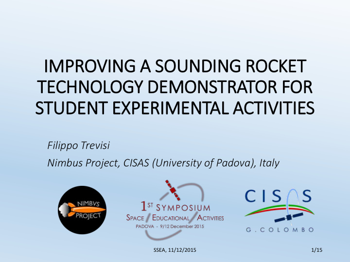 im improving a sounding rocket