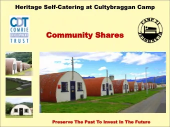 Community  Community Shar  Shares  es  Pr  Preser  eserve  e The  he Past  ast T  To In  o Invest