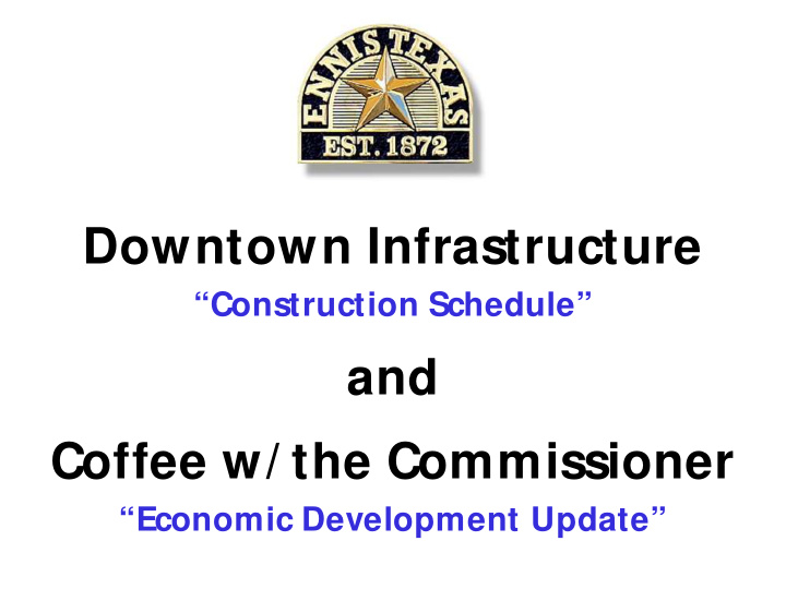 downtown infrastructure