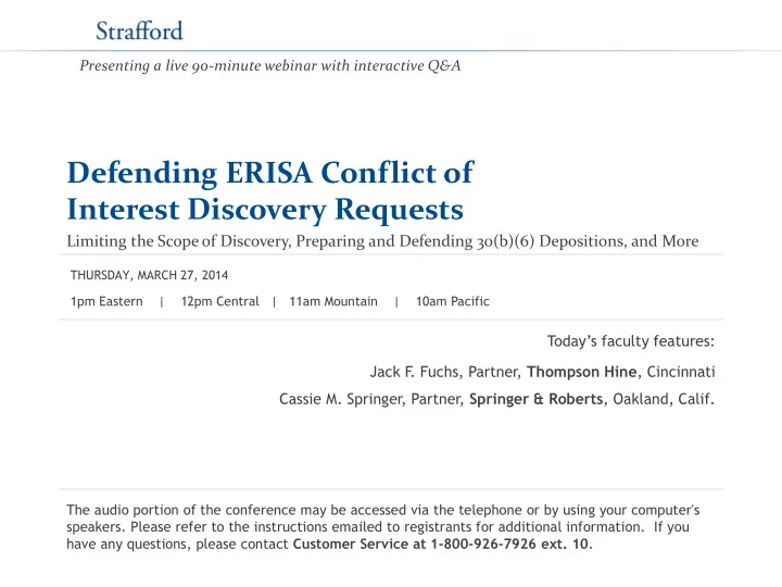 defending erisa conflict of