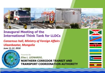 Inaugural Meeting of the  International Think Tank for LLDCs  Consensus hall, Ministry of Foreign