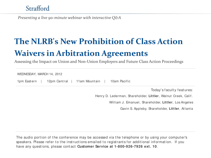 the nlrb s new prohibition of class action waivers in