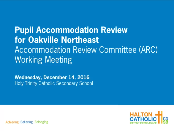 meetings of the arc