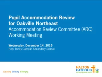 Meetings of the ARC  ARC Orientation Session  Wednesday, October 12  7:00 pm / Holy Trinity  ARC