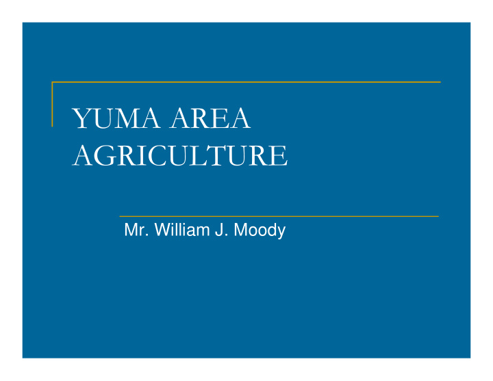 yuma area agriculture