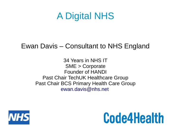 a digital nhs