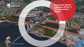 Transportation  Study Review Meeting  2018/01/02  Capilano IR No. 5  Transportation Study