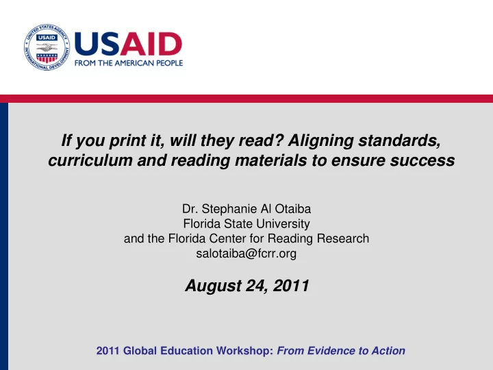 if you print it will they read aligning standards