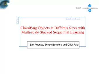 Classifyng Objects at Differnts Sizes with  Multi-scale Stacked Sequential Learning  Eloi Puertas,