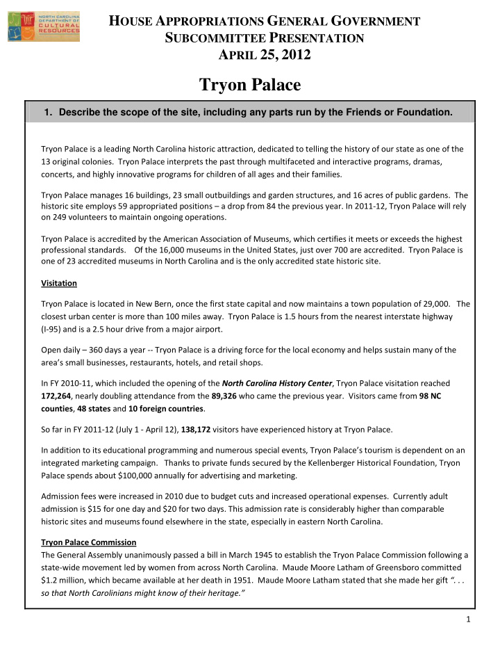 s ubcommittee p resentation a pril 25 2012 tryon palace 1