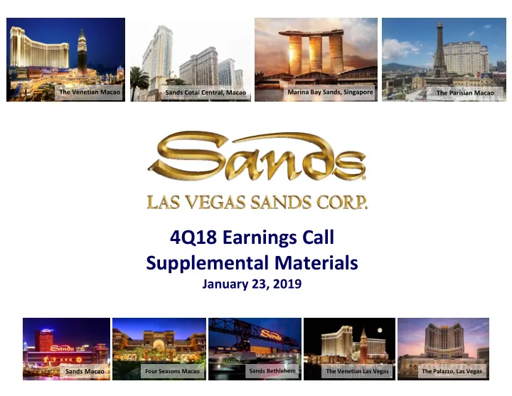 4q18 earnings call supplemental materials