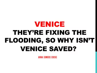 VENICE SAVED?  Palazzo Rava Giustinian  The cruise ships problem