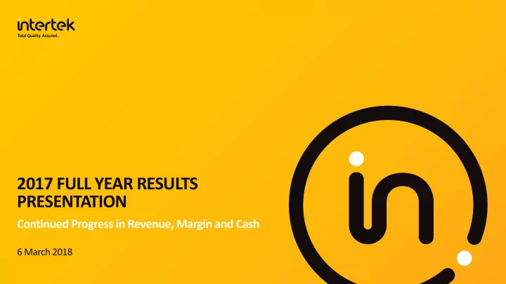 2017 full year results